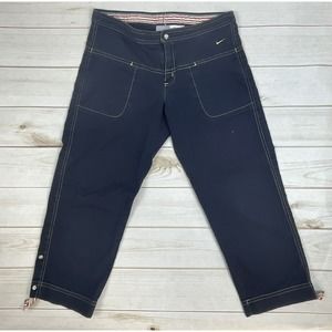 Vintage Nike Capri Cargo Pants Womens XS‎ 0-2 90s Blue Cotton